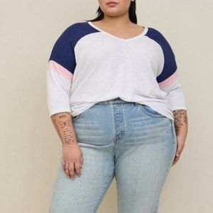 Torrid Raglan 3/4 sleeve shirt